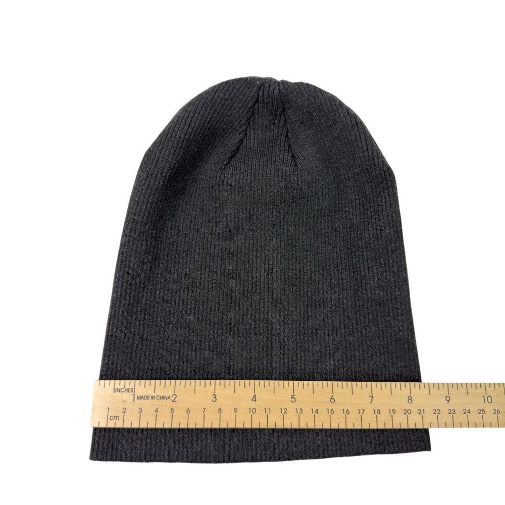 A New Day Black Ribbed Knit Lightweight Beanie Women’s One Size - Picture 6 of 7